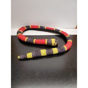 50 Inch Red, Yellow, and Black Snake Plush - No Tags - Coral Snake
